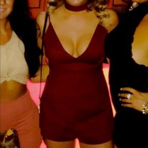 Maroon Romper